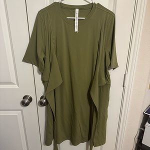 Lululemon Cotton T-shirt Dress. Bronze Green. Size 12. NWT.